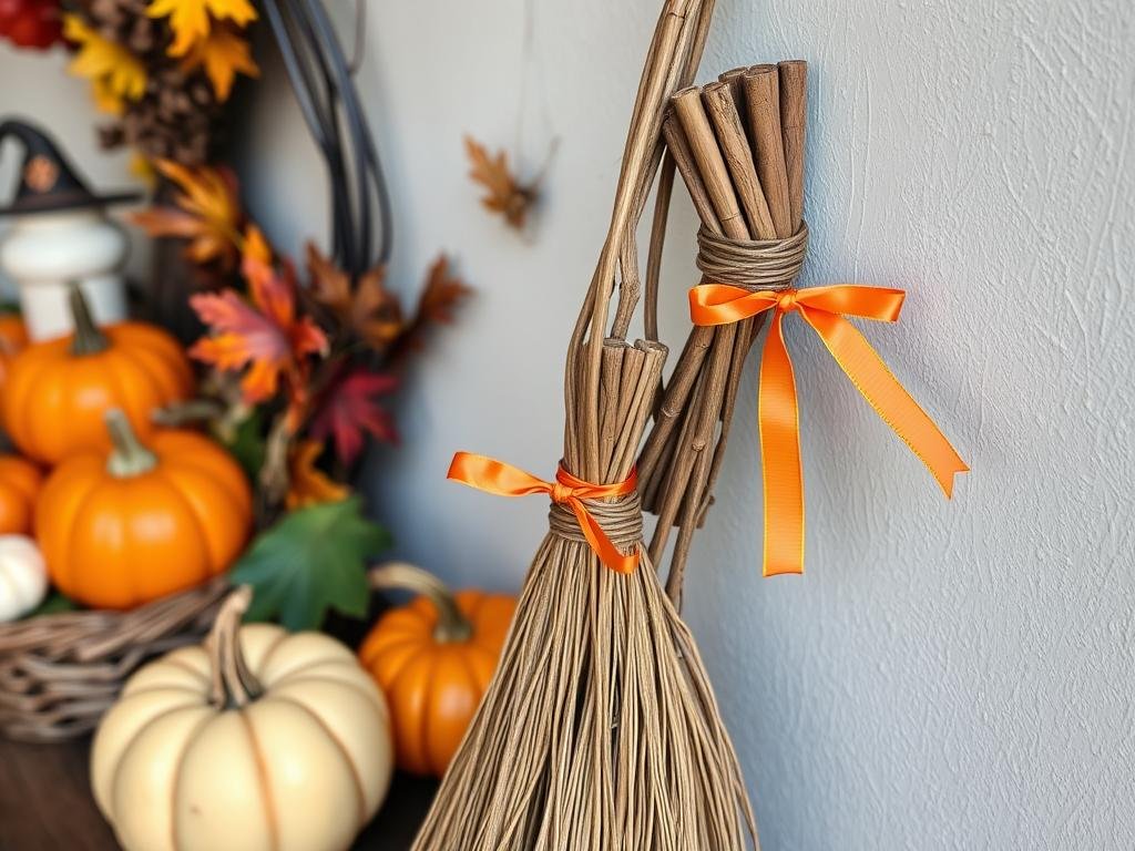 Cinnamon scented witch's broom for Halloween decoration