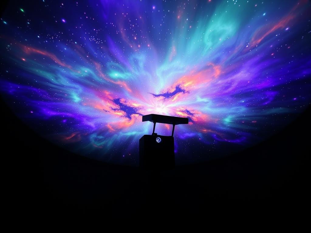 Galaxy star projector with Halloween color modes