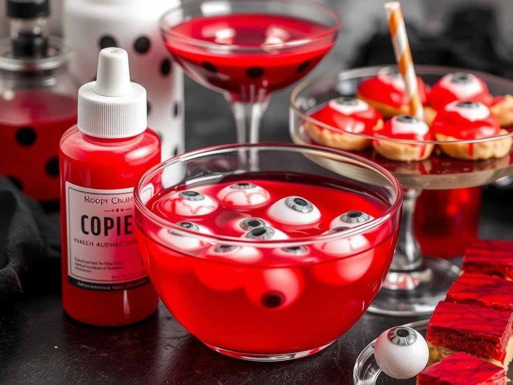 Red food coloring for Halloween drinks and treats